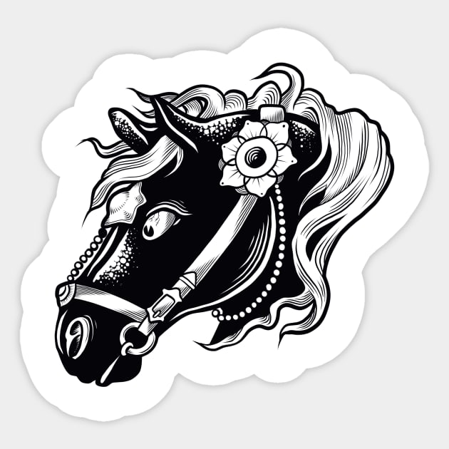 Horse head Sticker by Adorline